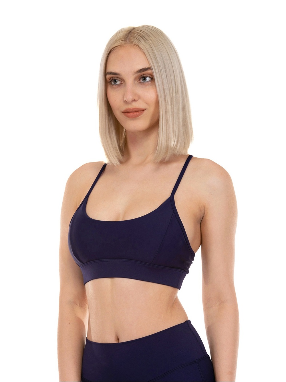 Y-Back Sports Bra - Navy Blue, Sustainable Activewear - Recycled Fabric